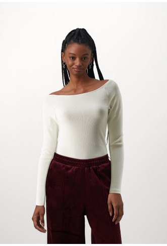 ONLCARI OFF SHOULDER - Long sleeved top - cloud dancer