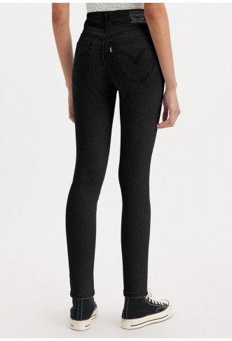 RETRO HIGH SKINNY - Skinny jeans - soft black