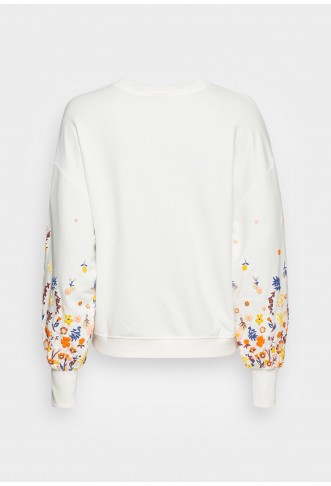 ONLBROOKE O NECK FLOWER - Sweatshirt - cloud dancer