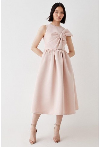 Bow Detail Midi Dress