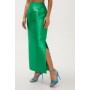 Structured Satin Twill Pencil Maxi Skirt