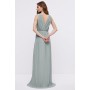 Sunray Pleated Hem Sweep Jersey Bridesmaids Dress