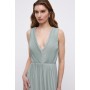 Sunray Pleated Hem Sweep Jersey Bridesmaids Dress