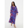 Petite Floral Tie Front Maxi Dress