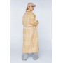 Plaid Wool Blend Robe Coat