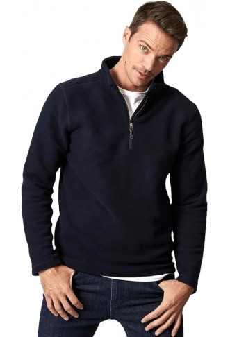 Standard Fit Stand Collar Polar Sweatshirt