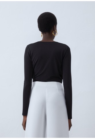 Long sleeved top - black