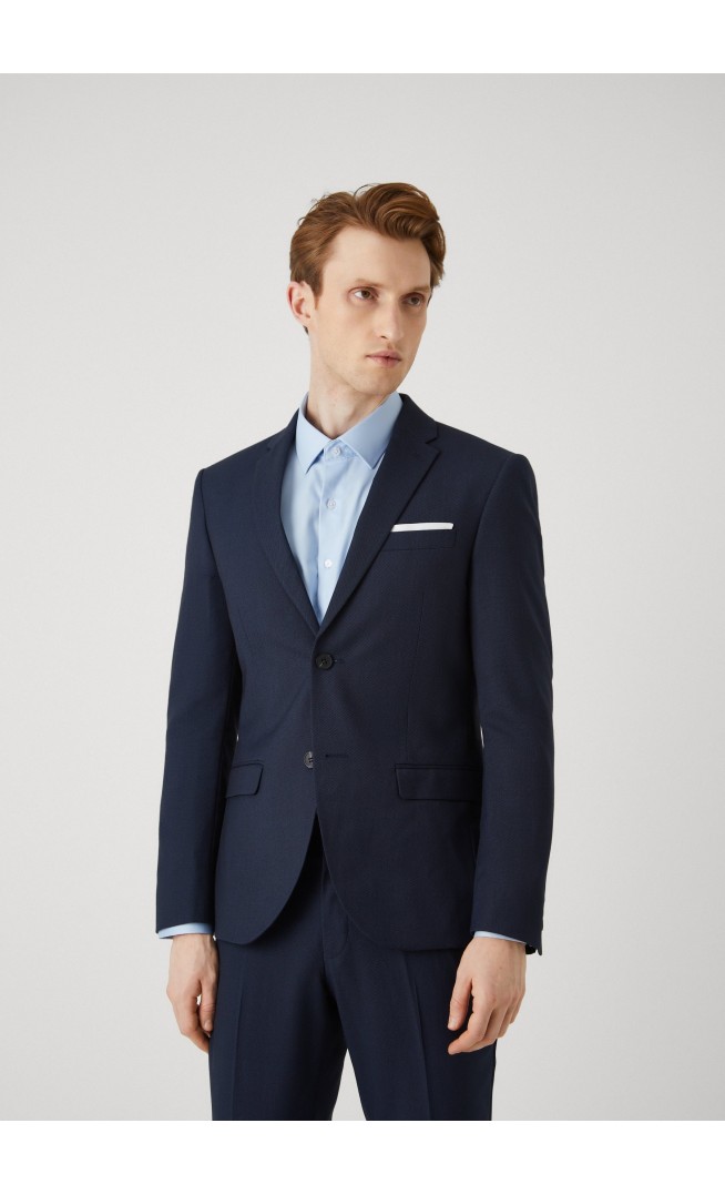 BIRDSEYE SUIT-   dark blue