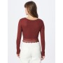 ABOUT YOU Shirt 'Nicola' in Bordeaux