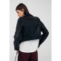 Faux leather jacket - black