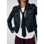 Faux leather jacket - black