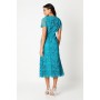 Geo Lace Midi Dress With Angled Trims