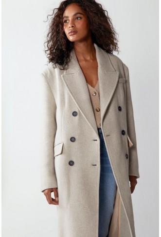 Premium Double Breasted Italian Wool Tailored Coat