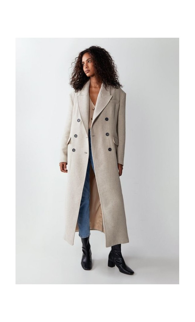 Premium Double Breasted Italian Wool Tailored Coat