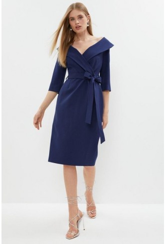 Bardot Long Sleeve Midi Dress