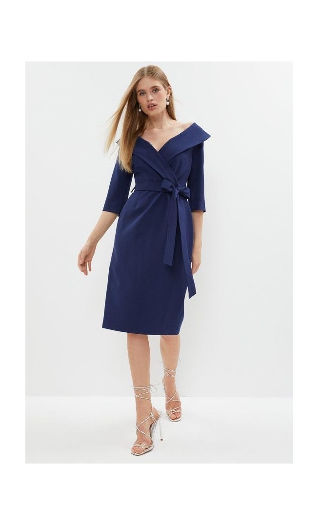 Bardot Long Sleeve Midi Dress