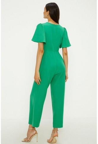 Petite Crepe Wrap Side Jumpsuit