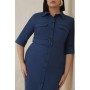 Plus Size The Founder Compact Stretch Belted Midi Dress