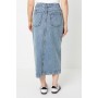 Pocket Detail Denim Midi Skirt