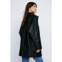 Oversized Longline Faux Leather Jacket