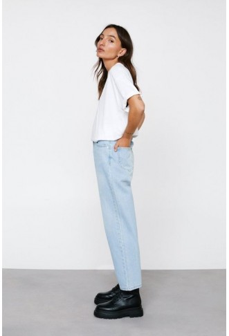 Petite High Waist Denim Mom Jeans