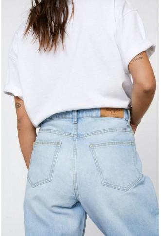 Petite High Waist Denim Mom Jeans