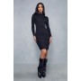 Turtle Neck Knitted Jumper Dress