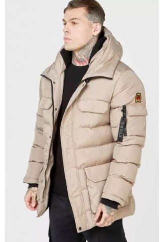 SIKSILK PARKA COAT 23475 BROWN