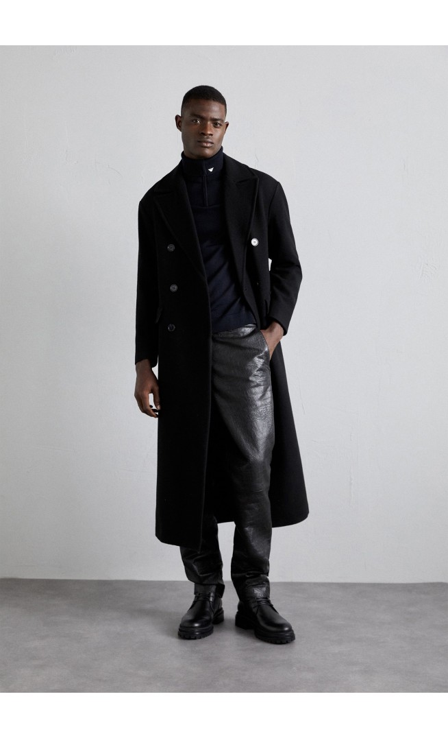 LONG COAT - Classic coat - black