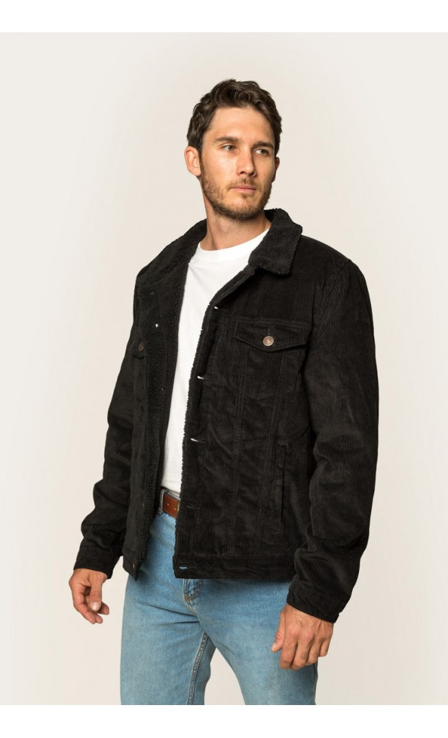 Milawa Mens Corduroy Jacket - Black