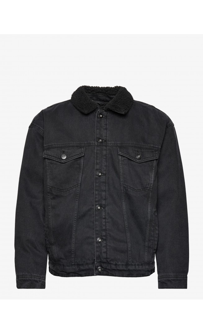 ONSRICK OVZ BLACK 6942 TEDDY DNM JACKET