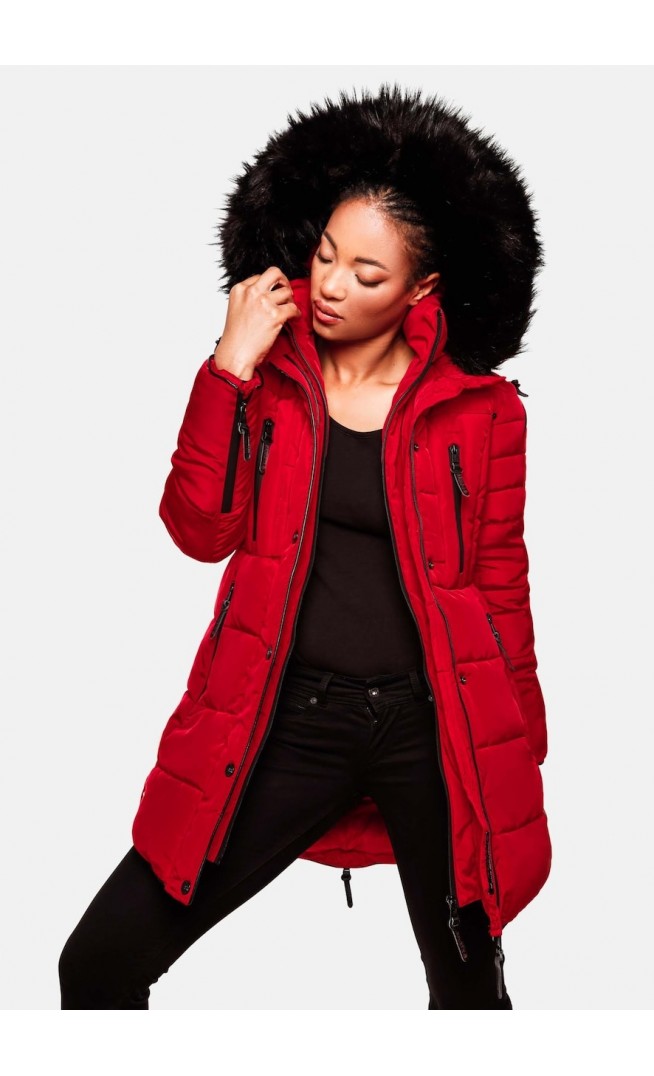 MARIKOO Winter Coat 'Moonshine' in Red