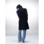 Luka Sabbat for ABOUT YOU Between-Seasons Coat 'Joshua' in Night Blue