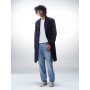 Luka Sabbat for ABOUT YOU Between-Seasons Coat 'Joshua' in Night Blue