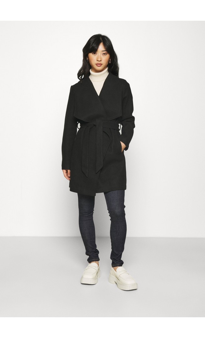 VICOOLEY COLLAR BELT - Classic coat - black