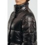 Brown black down jacket women