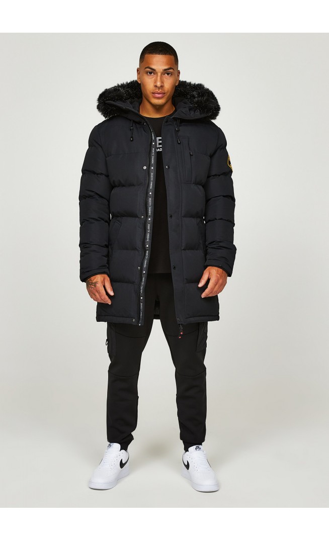 DONATO LONGLINE PARKA - Cappotto invernale - jet black