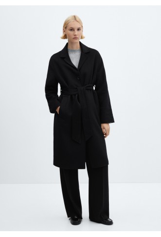 Wool coat with handmade belt