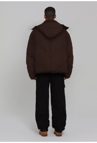 UNISEX DIAGONAL PUFFER JACKET - Winter jacket - brown