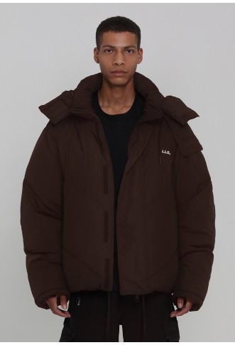 UNISEX DIAGONAL PUFFER JACKET - Winter jacket - brown