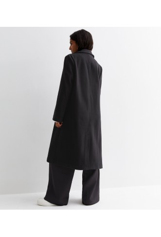 Petite Black Longline Formal Coat