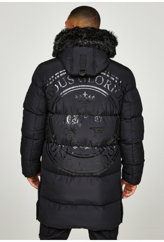 OMAREZ LONGLINE PUFFER JACKET - Winter coat - jet black