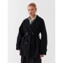 Wool Coat WW0WW39408 Black Relaxed Fit