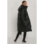 Belted PU Padded Jacket