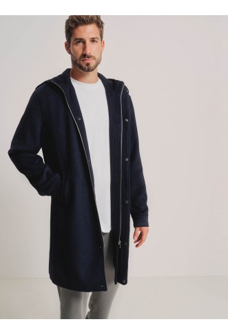 ABOUT YOU x Kevin Trapp Between-Seasons Coat 'Elia' in Dark Blue